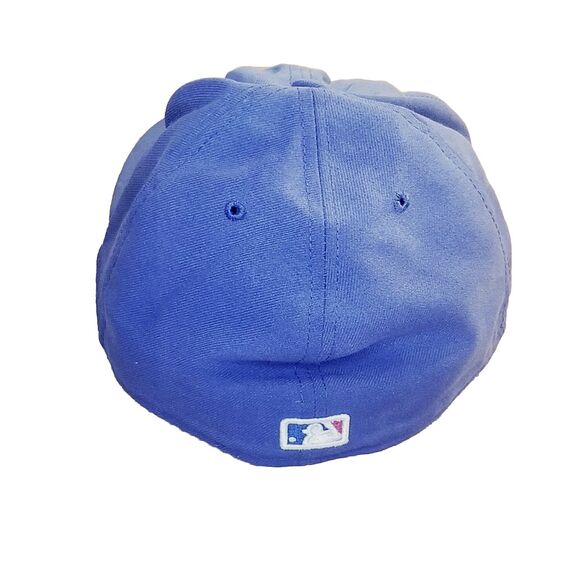 Cleveland Indians Vintage New Era 59fifty Hat Size 8 Chief Wahoo Blue USA Made - Picture 4 of 7